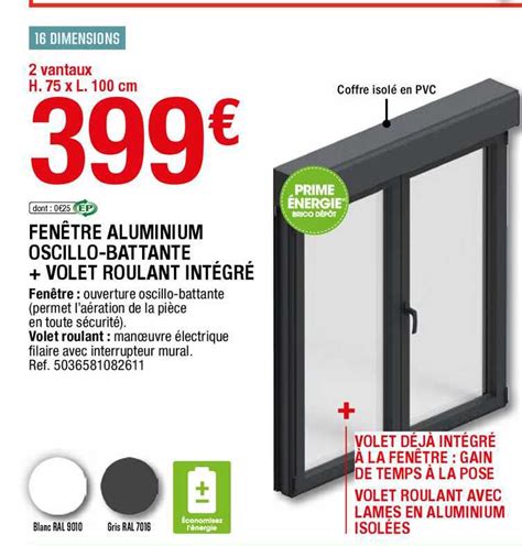 fenêtre aluminium brico dépôt.